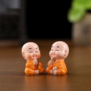 Phim Hoạt Hình Con Số Thiếu Lâm Nghịch Ngợm Bốn Phật Giáo Nhỏ Nhà Sư Mini Nhựa Thủ Công Búp Bê Cho Vườn Máy Tính Để Bàn Trang Trí Nội Thất Trang Trí - Product Image 5