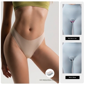 JOGOGO Venta al por mayor Bragas invisibles sin costuras personalizables para mujer OEM Nylon Spandex Tanga con cobertura para cameltoe - Product Image 2