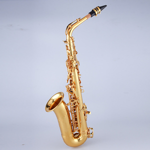 Saxophone alto, instrument à vent en bois, laqué or, gravé à la main, saxophone de performance - Product Image 2