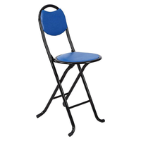 Tabouret de bar pliable de qualité commerciale ZDY-78 avec siège rouge et cadre noir, design moderne, garantie de 2 ans