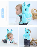 Coussin anti-chute en forme d'animal, en coton et polyester, pour bébé de 1 à 2 ans, protection de la tête pour la marche et la position assise, anti-impact