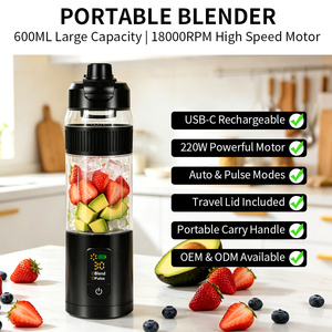 Licuadora Ultraportátil para Jugos y Smoothies, para Cancha de Tenis, Licuadora Personal Eléctrica de Alta Velocidad, Vaso Mezclador Multifunción para Frutas - Product Image 3