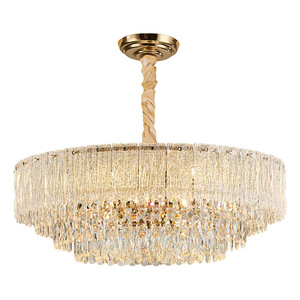 Modern Luxury Crystal Chandelier Round Multi-head <b>LED</b> <b>Light</b> Living Room Bedroom Ceiling Lamp ZY031 - Product Image 4