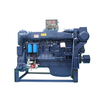 Moteur marin Weichai WD12/WD10 WP12 WP13 300-550HP 4 temps refroidi par eau 9L multicylindre Euro 2 à démarrage électrique