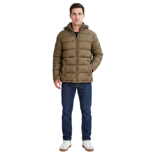 Chaqueta Acolchada de Lona de Alta Calidad para Hombre, Impermeable, de Secado Rápido, Ecológica, con Estampado Frontal Personalizado, Estilo Urbano, para Invierno - Product Image 1