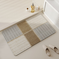 Alfombra Absorbente para Piso, Antideslizante, Duradera, de Secado Rápido, para Baño, Ducha
