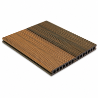 Nouveau Revêtement de Terrasse Extérieur Professionnel en WPC (Bois-Plastique Composite) Extrudé pour Piscine, Aspect Teck Ipe Lisse
