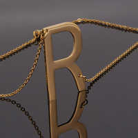 Collar con letras personalizables, collar con colgante de oro con alfabeto 26, regalo de joyería inicial con nombre personalizado