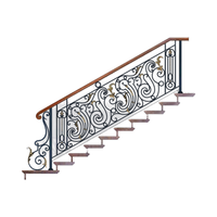 Rampe d'escalier en fer forgé moderne de luxe LINCAI modèle 5, intérieur/extérieur, facile à installer, design d'intérieur pour escaliers