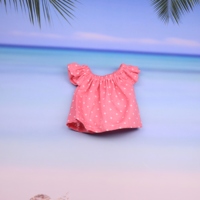 Ropa para Muñecas de Peluche al Por Mayor, Vestido de Algodón Puro con Mangas Abullonadas Pequeñas, Accesorios para Muñecas