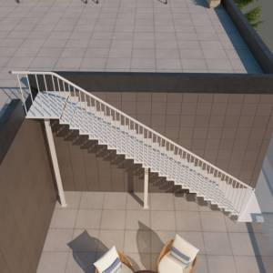 Rejilla de Acero Galvanizado en Caliente para Escaleras Exteriores, Escalones de Acero Industriales Modernos Personalizados - Product Image 4