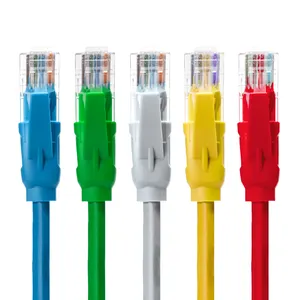 제조업체 직접 판매 rj45 커넥터 이더넷 RJ45 구리 케이블 0.5m 1m 2m 3m 5m Cat5e Cat6a 패치 케이블 utp 패치 코드