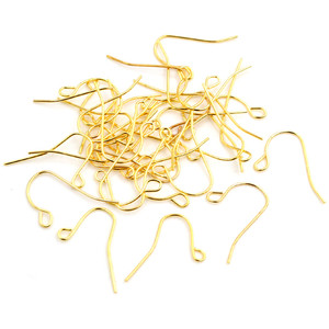 100 cái/lốc 21x12mm bạc mạ vàng Màu Bông Tai Phát hiện tai móc Bông tai móc cài đối với trang sức làm DIY earwire Nguồn cung cấp - Product Image 2