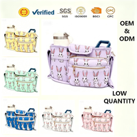 Organisateur de couches imperméable en polyester, personnalisable avec impression intégrale, pochette amovible, sangles réglables, fermeture éclair, grande capacité