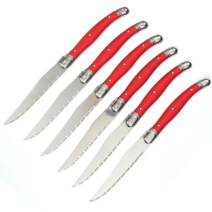 Ensemble de couteaux à Steak <span class=keywords><strong>Laguiole</strong></span>, Collection de couteaux à Steak en acier inoxydable, couverts de cuisine occidentale, couteaux de table 6 pièces/ensemble - Product Image 1
