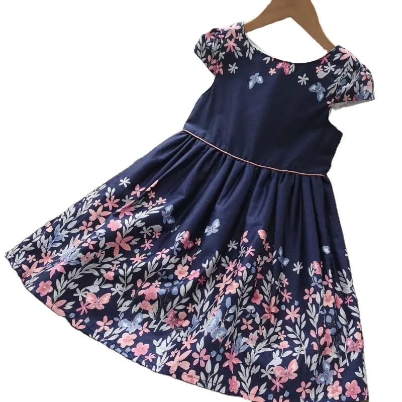 Girls Flowers Dresses New Summer Kids Baby Flowers Costumes Children Fashion Sleeveless Vestidos Casual Outfit 3-8Y