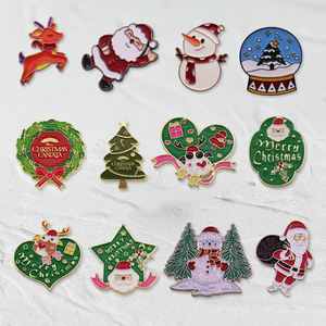 Vendita calda spille in metallo e smalto Design gratuito distintivo di natale Logo personalizzato albero di natale invia spille uomo spille <span class=keywords><strong>Souvenir</strong></span> spille - Product Image 1