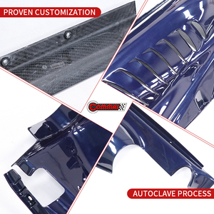 Dry Carbon Fiber Bule Car Auto Parts 488 OEM Style Rear Engine Bay Cover for Ferrari 488 Spider Engine Panel <b>Interior</b> Kits - Product Image 3