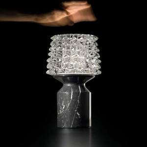 Crystal <b>Table</b> Lamp With Marble Base E27 Led Bulb Switch Control Geometric Design Night Light For Living Room Bedroom Decor - Product Image 1