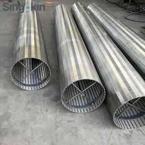4" 6" 8" 10" V Wire Wrapped Continuous Slot 1mm Wedge Wire Johnson Water Well Cylindrical Screen Tubes For Water Well