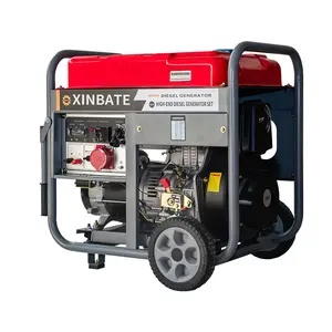 Xinbate Generator Diesel portabel, Generator Diesel portabel 8KVA elektrik mundur mulai dengan 220V suku cadang tegangan terukur untuk penggunaan rumah