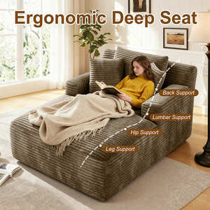 Sofá Comprimido Estilo Nórdico de 2 Plazas, Sofá en Caja Empacado al Vacío, Tela con Esponja Completa, Ideal para Apartamentos, Directo de Fábrica - Product Image 4