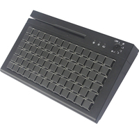 Teclado Mecánico POS de 78 Teclas Cherry MX en Oferta, Lector de Tarjetas Magnéticas con Programación MSR, Interfaz USB+PS2, Multi-OS
