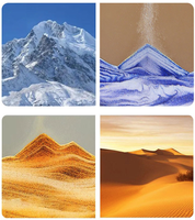 Cadre de sable mouvant 3D PT Wholesale : Décoration artistique de paysage marin, cadeau, art de sable en mouvement 3D, paysages de sable