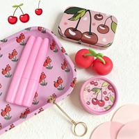 Ensemble complet de 6 plateaux à rouler Cherry, avec un plateau à rouler mignon et un moulin à herbes, kit complet avec plusieurs accessoires