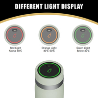 Bouteille d'eau portable intelligente à affichage de température, en acier inoxydable, à isolation sous vide, anti-fuite, avec capteur électronique LED et refroidissement rapide