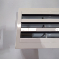 VENTECH fabricant chinois grille de diffuseur à fente linéaire en aluminium avec boîte de plénum en acier galvanisé de couleur noire