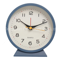 Jam Meja Logam 4.5in dengan Lampu Malam Hangat, Jam Meja Quartz Sweep
