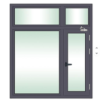 Fenêtre à battant en aluminium de haute qualité, double vitrage trempé, design moderne, isolation thermique extérieure