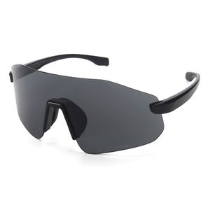 Lunettes de soleil de sport pour hommes, sans monture, UV400, coupe-vent, avec verres PC, pour la course à pied et le cyclisme, incassables - Product Image 1