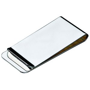 Eleganza minimalista portafoglio uomo RFID caratteristica sottile fermasoldi in pelle PU acciaio inox pelle PU minimal - Product Image 1