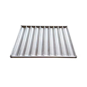 Plateau <span class=keywords><strong>de</strong></span> <span class=keywords><strong>cuisson</strong></span> <span class=keywords><strong>de</strong></span> baguette <span class=keywords><strong>de</strong></span> pain français noir argenté 10 fentes 60*<span class=keywords><strong>80</strong></span> <span class=keywords><strong>cm</strong></span> en métal pour des casseroles <span class=keywords><strong>de</strong></span> boulangerie - Product Image 2