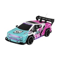 Mobil RC Drift 4WD 1:20 3.7V 500mAh Kendaraan Balap Remote Control Lampu Warna-warni Jangkauan 35M Indoor Outdoor