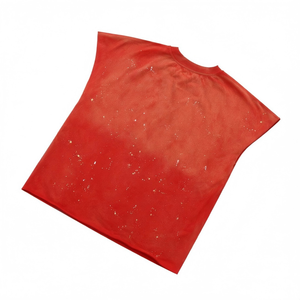 Camiseta Oversize de Algodón de Alta Calidad con Gráficos, Estampado y Bordado, Hombro Caído, Efecto Desgastado, Personalizada por el Fabricante - Product Image 2