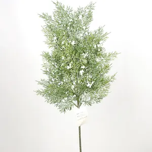 緑の人工葉サイプレスピックフェイクツゲの木の枝