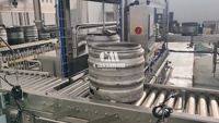 Ligne de nettoyage et de remplissage de fûts de bière entièrement automatisée, contrôlée par PLC, à moteur électrique (120 fûts/heure, haute précision, économie d'énergie)