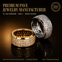 Bague Hip Hop Tendance en Laiton, Bijoux en Laiton, Bague Iced Out 5A CZ, Bagues de Luxe Personnalisées en Moissanite et Diamant pour Hommes et Femmes