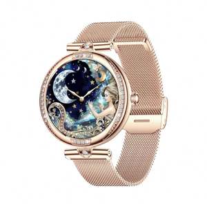 Hot Fitness Tracker Smart Watch NX17 Pro per le donne ragazze, oro argento 1.19 pollici con schermo impermeabile chiamata <span class=keywords><strong>Smartwatch</strong></span> - Product Image 1