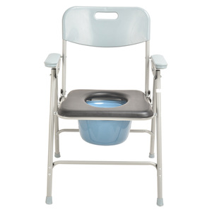 Nursing <b>Commode</b> <b>Chair</b> Foldable With Armrests For Elderly And Disabled Indoor Use - Product Image 2