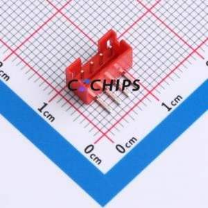 WAFER-PH2.0-4PWZ-R62 Wire-to-Board Pin Header Bent Lead Through Hole,P=2mm Connector 1x4P 2mm Right Angle Insert PH - Product Image 1