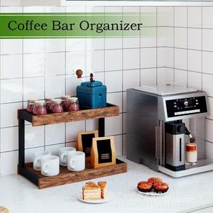 Double Layer Wooden Spice <b>Rack</b> Organizer 2 Tier <b>Kitchen</b> Countertop <b>Storage</b> Stand Solid Wood Multifunctional Display <b>Rack</b> - Product Image 2