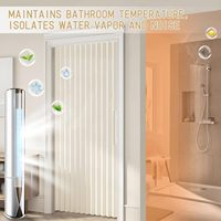 Rideau de douche pliable magnétique en polyester imperméable avec cloison en aluminium, sans tringle, personnalisé CF