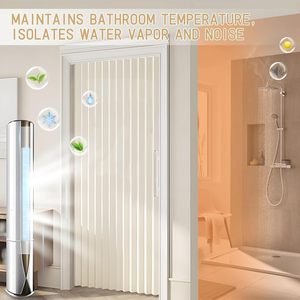 <span class=keywords><strong>Rideau</strong></span> <span class=keywords><strong>de</strong></span> <span class=keywords><strong>douche</strong></span> pliable magnétique en polyester imperméable avec cloison en aluminium, sans tringle, personnalisé CF - Product Image 5