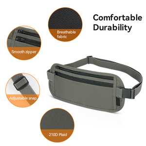 Sac banane étanche de qualité supérieure, <span class=keywords><strong>porte</strong></span>-passeport personnalisé avec blocage RFID, ceinture de voyage sécurisée - Product Image 2