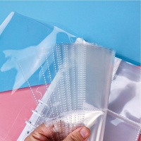 Recharge personnalisée pour classeur à anneaux A5, album de scrapbooking 4 pochettes, design coloré, couverture transparente, dossier de rangement photo, classeur de cartes
