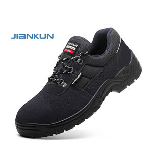 JIANKUN CE Chaussures de sécurité respirantes confortables pour hommes, antidérapantes, en acier, anti-écrasement/crevaison, chaussures de travail en daim et cuir de vache - Product Image 2